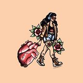 Me fui con todo el corazón. Un progetto di Illustrazione digitale, Disegno e Design di La Marsupial - 15.07.2025