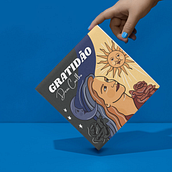 Capa de Música Gratidão. Digital Illustration, Graphic Design, Design, and Portrait Drawing project by Leandra Fernandez - 07.15.2025