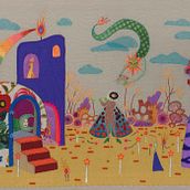 Music for the Lightbeings . Seni Rupa, Desain Tekstil, Dan Bordir proyek oleh İrem Yazıcı - 07.17.2025