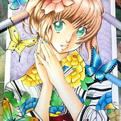 La ragazza in fiore. Un progetto di Fumetto, Illustrazione tradizionale, Teoria del colore e Manga di elisa_gelmi - 18.07.2025