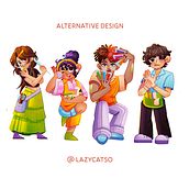 LAZCATSO - GAME CHARACTER DESIGN. Projekt z dziedziny  Animacja, Animacja postaci i Projektowanie postaci użytkownika Sarah Alya - 19.07.2025