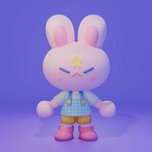 3D zee (by zeeyups). Modelagem 3D, Design de personagens, Ilustração digital, Ilustração tradicional, e Mangá projeto de Mutiara Afifah Rabbani - 19.07.2025
