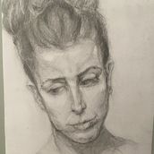 Retrato mediante el uso de planos. Artistic Drawing, Drawing, Fine Arts, Portrait Drawing, Realistic Drawing, and Sketching project by Marian Pizarro Martin - 07.19.2025