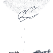 El camino- reinterpretación de Quatre Oiseaux (1959) de Georges Braque. Digital Illustration, and Collage project by Tatiana Puentes - 07.20.2025