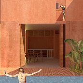 Casas en la playa  Ein Projekt aus dem Bereich Architektur, Collage, Innendesign, Grafikdesign, Digitale Architektur, Innenarchitektur, Architektonische Illustration, L und schaftsbau von Pablo Torres - 20.07.2025
