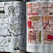 Illustrative journaling. Un projet de Beaux Arts, Esquisse , Créativité, Dessin, Carnet de croquis , et La pleine conscience de Marie Junde - 20.07.2025