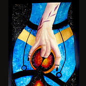 El universo entre tus dedos . Figure Drawing, Painting, and Watercolor Painting project by Michelle Martinez - 07.21.2025