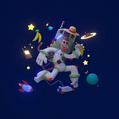3D Modeling Course Mobkey Space. 3D, Design de personagens, Modelagem 3D, Design de personagens 3D, e 3D Design projeto de 4bubu123 - 21.07.2025