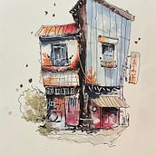 Sketch. Architectural Illustration, Drawing, Ink Illustration, Sketchbook, and Sketching project by Magali - 07.22.2025