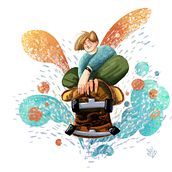 Deska to pasja. Character Design, Digital Drawing, Digital Illustration, and Traditional illustration project by Alex Witkowska - 07.23.2025