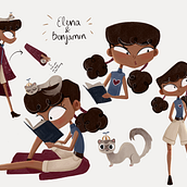 Elena & Benjamin. Un proyecto de Diseño de personajes e Ilustración infantil de Liss Gallardo - 23.07.2025