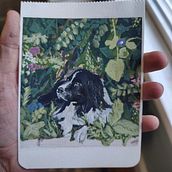 painting a friend's dog in gouache. Projekt z dziedziny Malowanie gwaszami użytkownika Quinn Grace - 24.07.2025