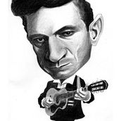 Johnny Cash caricature. Drawing, Portrait Drawing, and Traditional illustration project by Sam Hamrick - 07.27.2025