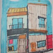 Início de Sketch Arquitetônico. Architectural Illustration, Drawing, Ink Illustration, Sketchbook, and Sketching project by kathyriet - 07.28.2025