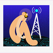 Portas de tecnologia. Ilustração digital, Desenho digital e Ilustração vetorial projeto de Edson da Conceição Silva - 28.07.2025