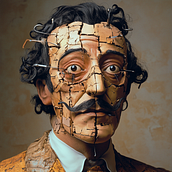 Dalí en 3D: Surrealismo reinterpretado. Un proyecto de Ilustración digital, Diseño de personajes, Creatividad, Dibujo de Retrato, Cómic e Inteligencia Artificial de Laura Garcia i Tejero - 29.07.2025