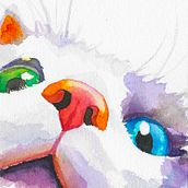 Gato acechador. Projekt z dziedziny Tradycyjna ilustracja użytkownika Ronny Vega - 29.07.2025