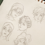 Retratos de mi Skechbook  Ein Projekt aus dem Bereich Artistische Zeichnung, Zeichnung, Porträtzeichnung, Sketchbook und Skizzenentwurf von dpichardov10610 - 30.07.2025