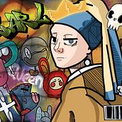 La Joven de la Perla en Graffiti . Ilustrație digitală de laiaroviranieto - 07.30.2025