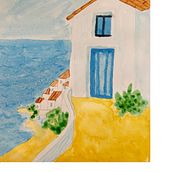 casa brisa . Een project van  Creativiteit,  Tekening, Schilderen met gouache, Traditionele illustratie, Sketchbook,  Schetsen y Aquarelschilderen van Paola Andrea Cubillos Jiménez - 31.07.2025