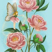 Peony Fairy Magic. Digital Illustration, and Botanical Illustration project by Van Thi Diep - 07.31.2025
