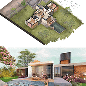 Ilustración Arquitectónica.. Un proyecto de Arquitectura, Ilustración arquitectónica, Arquitectura digital, Ilustración digital y Paisajismo de Rubén Mejía Quintanilla - 01.08.2025