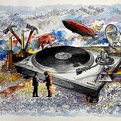 Pink Floyd und Led - Vinil Ein Projekt aus dem Bereich Traditionelle Illustration, Aquarellmalerei und Zeichnung von Humberto Cesar Pornaro - 01.08.2025