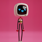 Robot - Character 3D. Un proyecto de Diseño de personajes, Diseño de producto, Motion Graphics y Modelado 3D de Abi García Nahuelanca - 01.08.2025