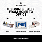 Designing Spaces: From Home to Office – @danyustudio Ein Projekt aus dem Bereich Farbenlehre, Innenarchitektur, Innendesign, Innenarchitektur, 3-D-Design, Sketchbook, Möbeldesign und - bau, Br, ing und Identität, Design, Marketing, Digitales Design, Digitale Architektur und Digitales Produktdesign von danyustudio - 01.08.2025