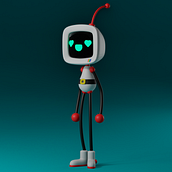 Robot Modelado Blender. Design de personagens, Design de produtos, Motion Graphics, e Modelagem 3D projeto de Renato Cristian Madrid Castro - 01.08.2025