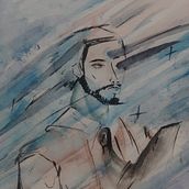 IMERSO NA MÚSICA: homenagem a Mac Miller. Ilustração tradicional, Desenho, e Desenho artístico projeto de Stefany Collado Ccamerccoa - 03.08.2025