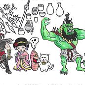 La casa del demonio  Ein Projekt aus dem Bereich Design von Figuren, Zeichnung, Bleistiftzeichnung, Sketchbook und Skizzenentwurf von Nico Benitez - 03.08.2025