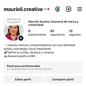 Marca personal. Maurieli.Creative - Asesoria de marcas y creatividad. Een project van  Contentmarketing, Digitale marketing, Marketing, Social media y  Creativiteit van maudesignart - 03.08.2025