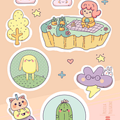 Ilustración Kawaii. Character Design, Digital Illustration, and Manga project by Arq. Priscila Pellegrini - 08.04.2025