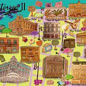 Mapa del Centro Histórico de la Ciudad de México II. Projekt z dziedziny Trad, c, jna ilustracja, Ilustracja c, frowa,  R i sunek użytkownika Paulina Esperanza Guerrero Rojas - 05.08.2025