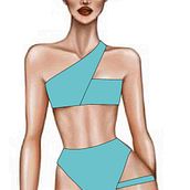 Patronaje Digital Bikini . Un proyecto de Diseño de moda, Pattern Design, Patronaje y confección			 de Jeniffer Beatriz Castro Concepción - 08.08.2025
