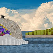 Como será bom desfrutar da paz. Ilustração digital, Criatividade, Colagem, e Design digital projeto de Silvia Rico - 11.08.2025