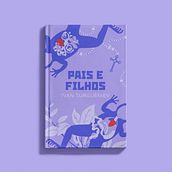 Capa ilustrada para o livro Pais e filhos. Un progetto di Design, Design editoriale, Graphic design, Illustrazione digitale e Illustrazione editoriale di Paula Corrêa - 11.08.2025