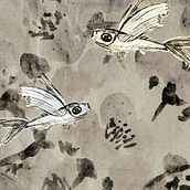 My Happy Spinning Fish in The Cherry Garden. Un proyecto de Bellas Artes, Ilustración digital y Diseño gráfico de Natalia Flaherty - 12.08.2025