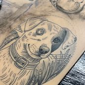 Dog portrait . Traditional illustration, and Tattoo Design project by inkedveg - 08.13.2025