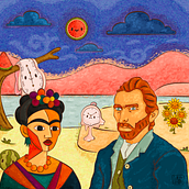  Heruitgevonden meesters. Een project van Digitale illustratie,  Beeldende kunst y  Creativiteit van Ilse Castillo - 14.08.2025