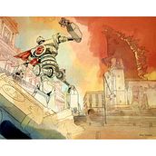 Pelea epica en Xalapa Veracruz. Projekt z dziedziny R, sunek c, frow, Trad, c, jna ilustracja, Ilustracja c i frowa użytkownika Emmanuel Sampieri Hernández - 16.08.2025