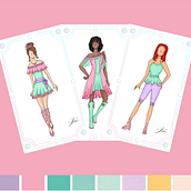 Una fresca primavera. Sketching, Digital Drawing, Fashion Design, Traditional illustration, and Fashion Illustration	 project by Nayeli Jocelyn Gonzalez Ramirez - 08.16.2025