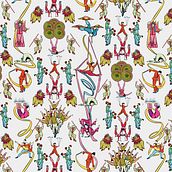 Chinese Circus Pattern. Printing, Pattern Design, and Digital Illustration project by Catarina Garcia - 08.17.2025