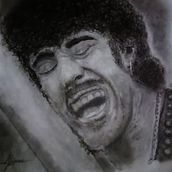 Phil Lynott - İnce Lizzy . % Alfredo Lopez Lujan tarafından hazırlanan Çizim, Kalem Çizimi, Portre Çizimi, Ve Gerçekçi Çizim projesi - 08.18.2025