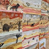 Réalisation d'aquarelle faite main avec un atelier d'enfants . % Stéphanie Weppelmann tarafından hazırlanan Güzel sanatlar, Tablo, Sulubo, a Resim, Sanat ve El Sanatları, Kendin Yap, Ve Renk Teorisi projesi - 08.18.2025