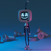 TV Robot en blender Ein Projekt aus dem Bereich Design von Figuren, Produktdesign, Motion Graphics und 3-D-Modellierung von Irving Rubio - 21.08.2025