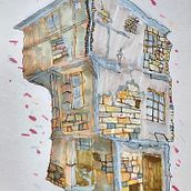 La plus vieille maison de France. Un proyecto de Ilustración arquitectónica, Dibujo, Ilustración con tinta, Sketchbook y Bocetado de Manuel Ferreira - 21.08.2025