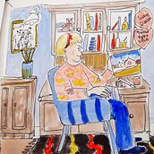 .Just doodling. Ilustração tradicional projeto de elaine Roe - 21.08.2025