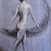Walk in nature. Traditional illustration, Fine Arts, Drawing, Artistic Drawing, Acrylic Painting, and Figure Drawing project by TinArt Migliaccio - 08.22.2025